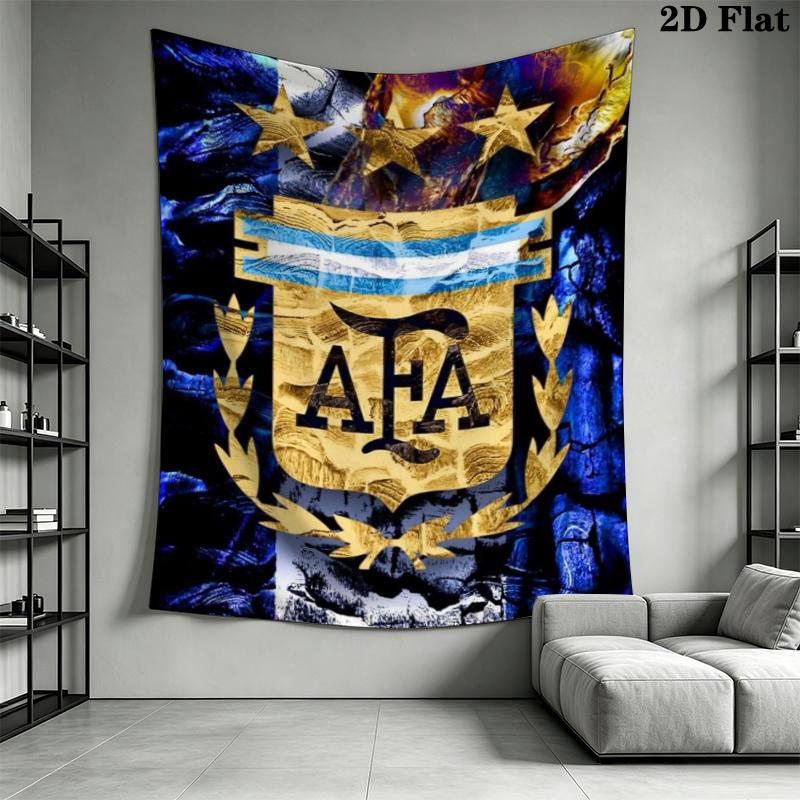 Argentina Wall Tapestry Aesthetic Wall Hanging Printed Fabric Blanket Decorative Tapestries for Bedroom Living Room Home Decor