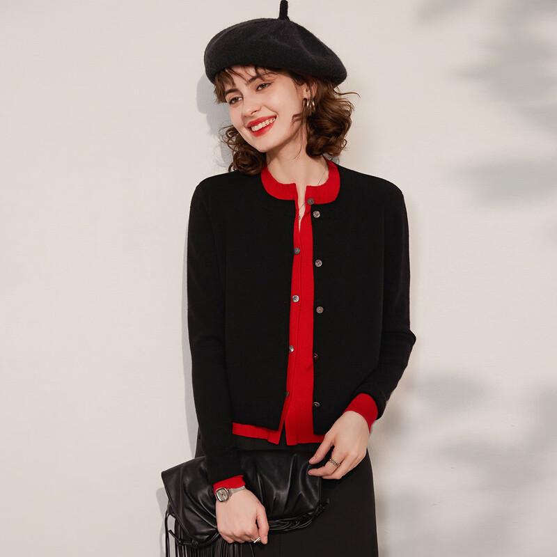 Женский вязаный кардиган Bailuyu с контрастным узором, имитирующий двойку