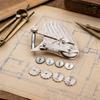 yangyizhi Vintage Dotting Pen, Mechanical Gear Train Ruling Blueprint Drafting Tool, Technical Engineering Drawing Tool for Architects Engineers