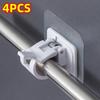 4pcs Nail-Free Adjustable Curtain Rod Holder Clamp, Curtain Rod Brackets