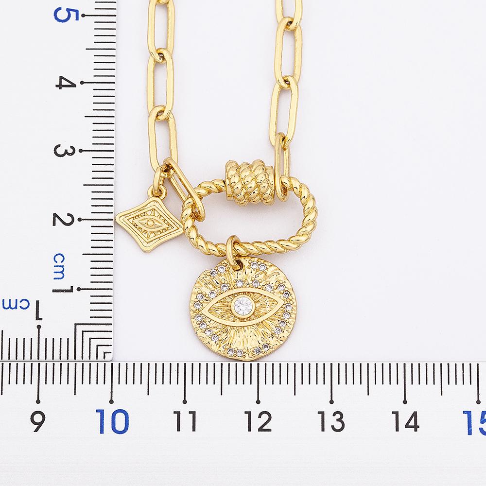 Nidin Fashion Copper Zircon Bracelet For Women Arabic Islam Boho Jewelry Saudi Hand Chain Statement Pentant Bangle Party Gift