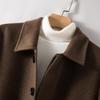 Fanzhen Men's 100% Wool Mid-Length Overcoat