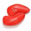 Red Golf Accessories Iron Black Litchi grain Golf Club Head Cover Protector PU leather
