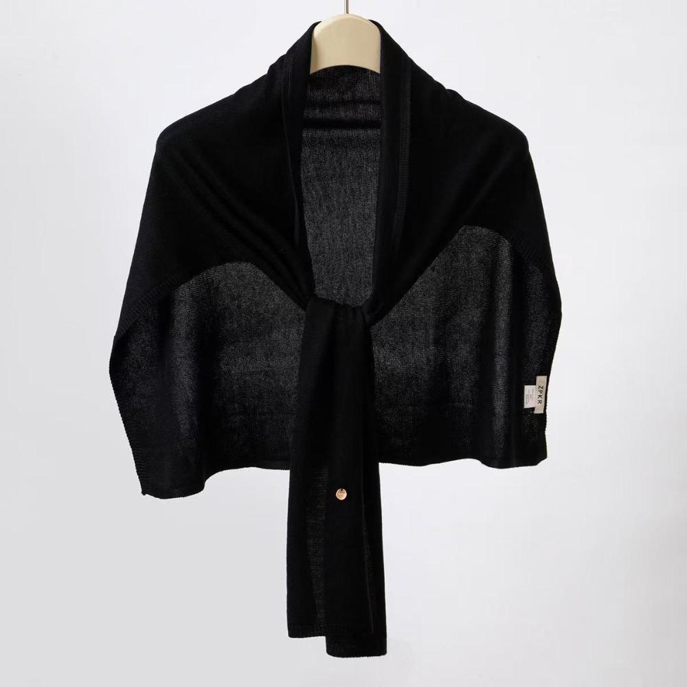 Thin Knitted Neck Wrap Cape Crochet Scarves Simple Triangle Scarf Clothes Decoration