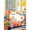 Lovely Anime Cartoon Cat Colorful Posters and Prints Canvas Printing Modern Wall Art Picture for Children's Room Café  Gift