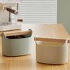 Oblique Mouth Design Coffee Grind Knock Box Wood Handle Espresso Dump Bin Barista