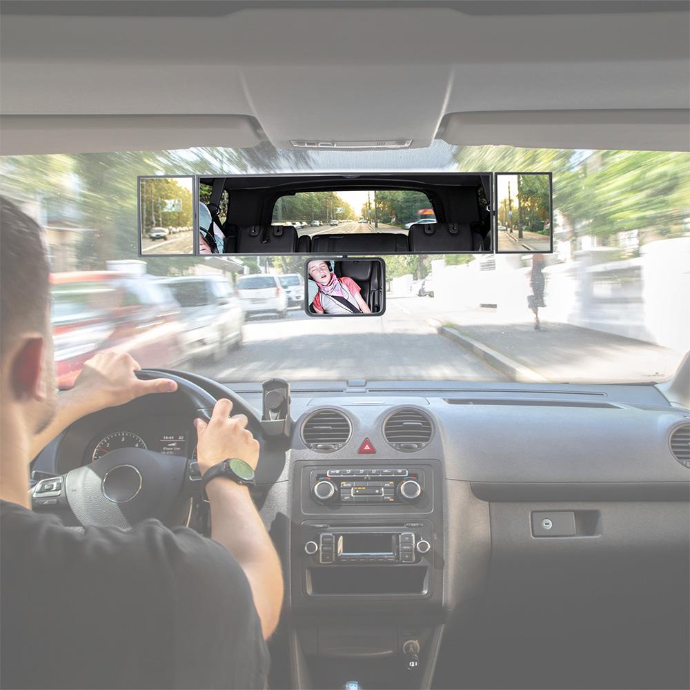 Автомобильные зеркала заднего вида 360° широкоугольный панорамный помощник большой обзор монитор салона автомобильные аксессуары универсальные