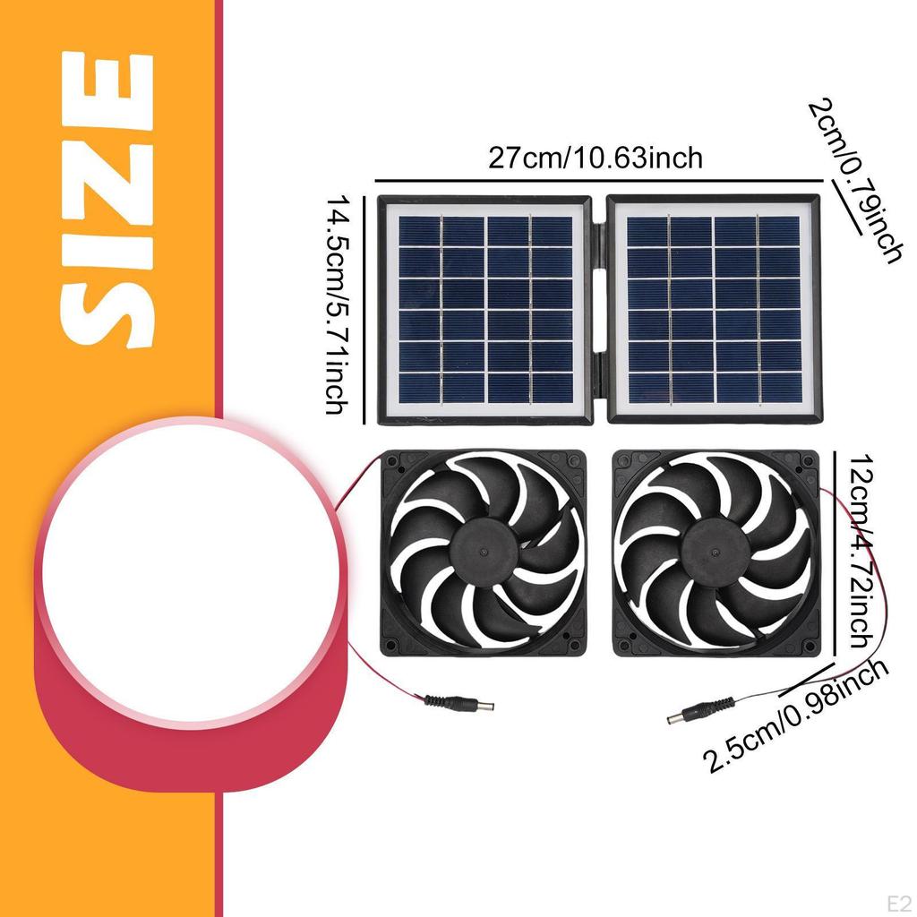 Солнечный вытяжной вентилятор Охлаждение Вентиляция Простой в использовании 10 Вт 5 В Прочная плата с питанием для