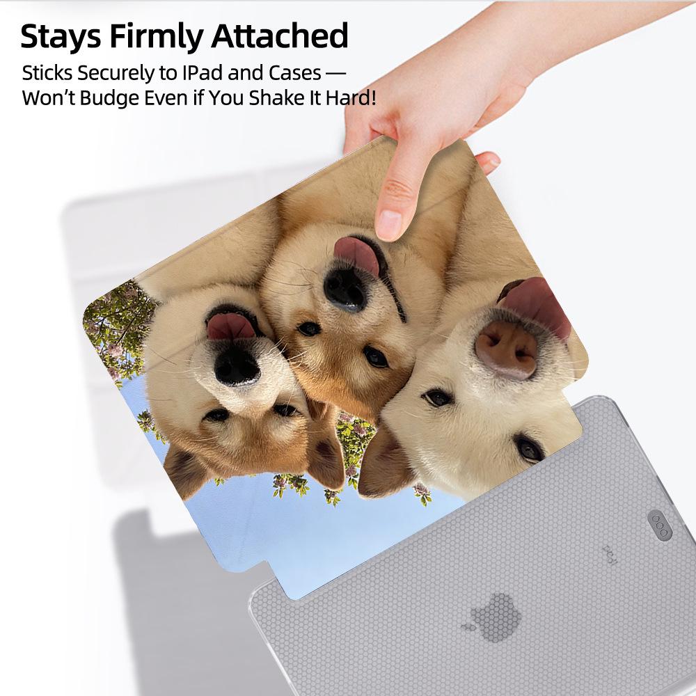 Чехол для iPad с держателем для стилуса для Air 4/5/6/7 - Креативный дизайн с рисунком щенка