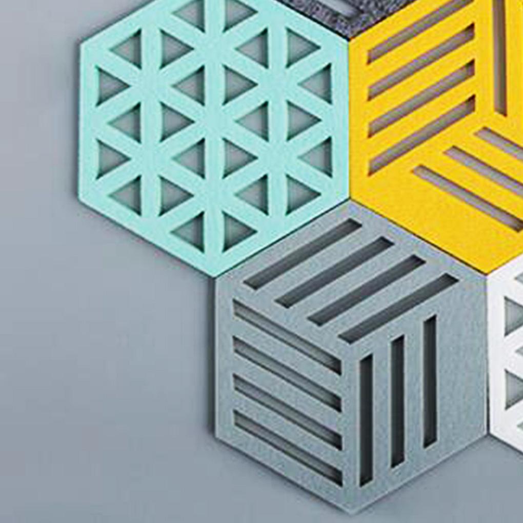 Silicone Tableware Insulation Mat Coaster Cup Hexagon Mats Pad