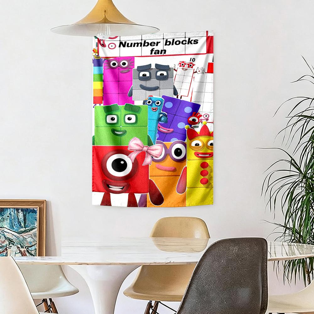 Numberblocks Wall Decor Tapestry Art For Pet Memorial Birthdaywedding Party Backdrop Family Gift