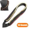 Adjustable 12/20GA Shell Holder Bandolier Belt - Tactical Hunting Ammo Carrier with 50 Round Capacity