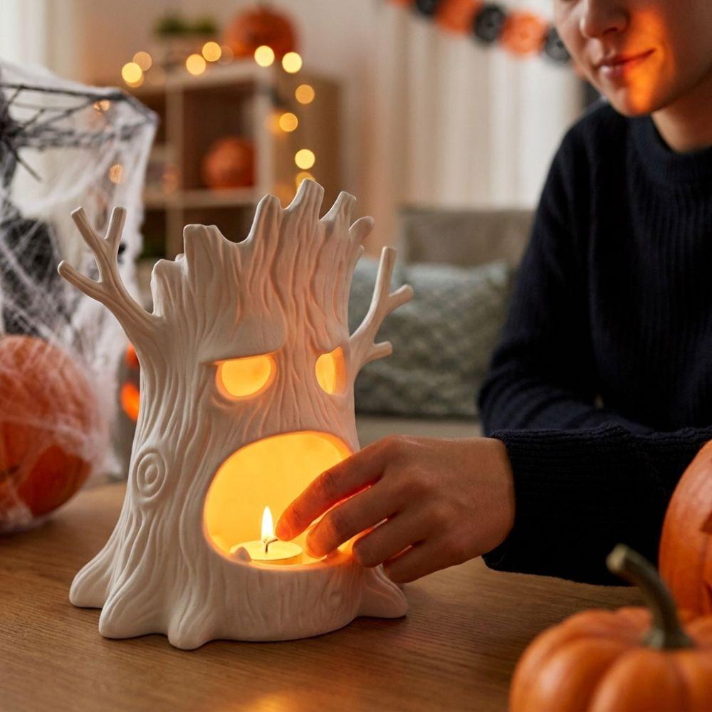 Spook Halloween Tree Spirit Candle Stand Gothic Style Forest Tree Candlestick Novelty Gift