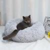 Super Soft Long Plush Warm Pet Mat Cute Lightweight Kennel Cat Sleeping Basket Bed Round Fluffy Comfortable Touch Pet Products