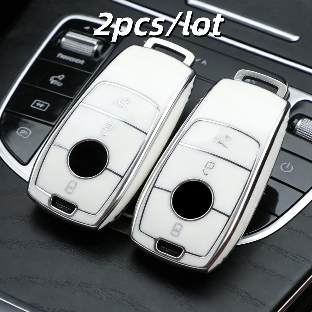 2 шт. Чехлы для корпуса автомобильного ключа для Mercedes Benz E C S Glc Класса E200 E400 E63 W213 S550 S560 C260 A200