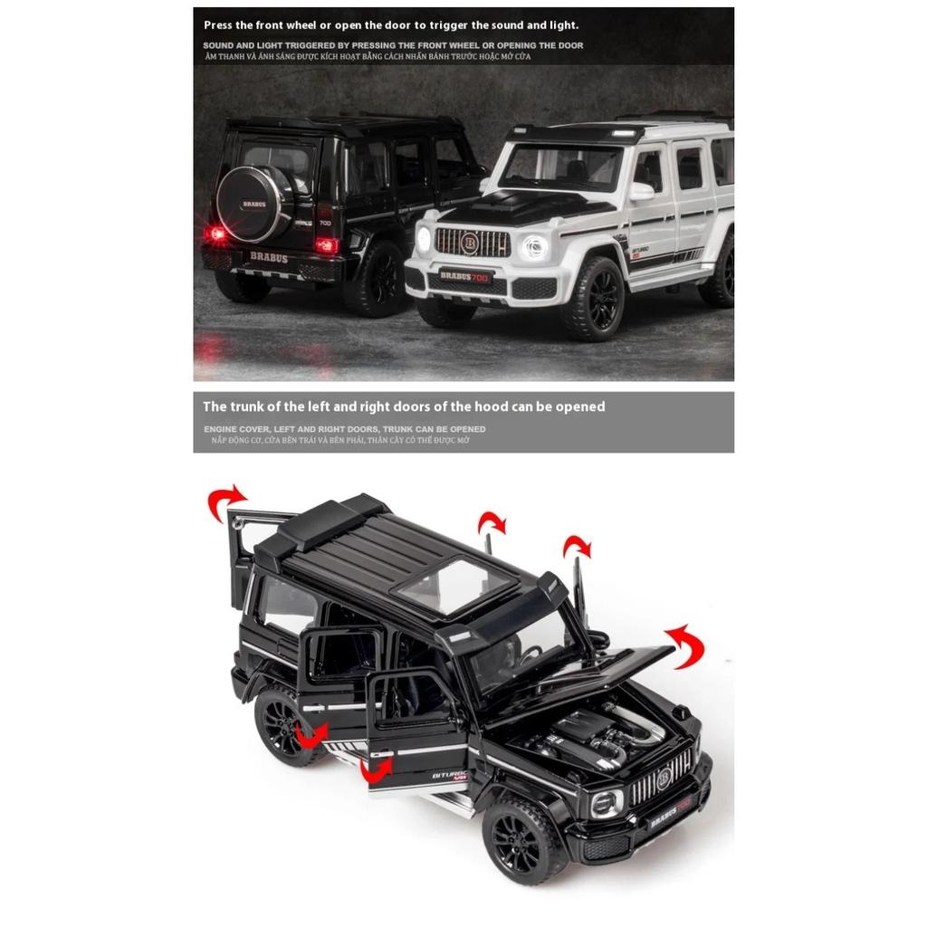 1/32 BENZ G700 Alloy Car Model Simulation Toy Diecast Vehicles Off-road SUV with Sound N Light Collectible Kids' Gift 111