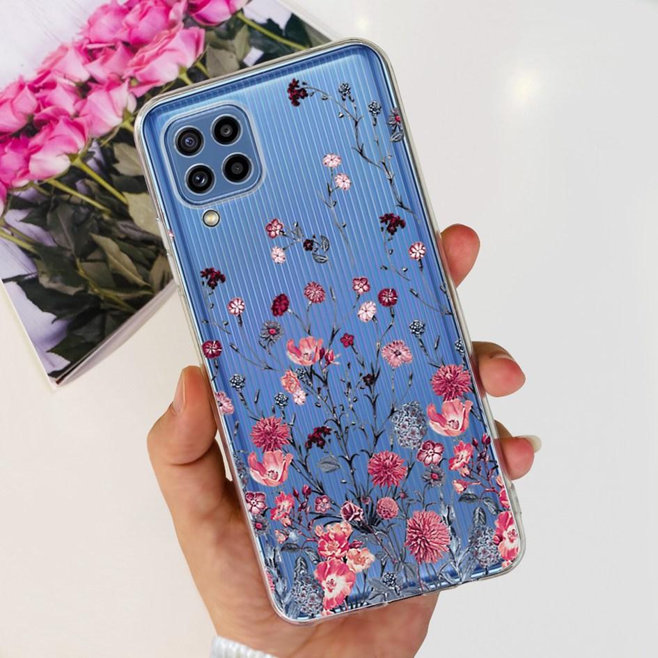 Чехол для Samsung M32 Чехол Galaxy M32 SM-M325F Милый Модный Цветок Мультяшный Мягкие Чехлы Для Samsung M22 F22 M52 5G SM-M526B Бампер