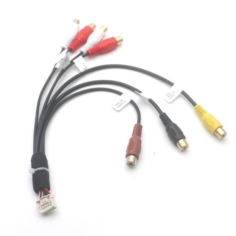 For Pioneer DMH-130BT AVH-241EX DMH-340EX AVH-240EX Car Radio Stereo Unit 12Pin RCA Wire Harness Adapter Front Rear Subwoofer