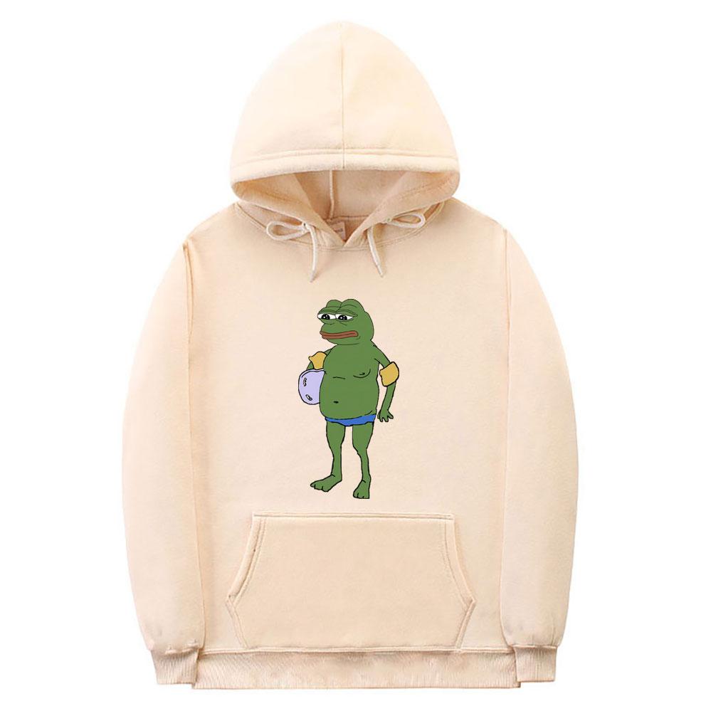 Забавная лягушка Пепе, шорты для плавания, толстовка с рисунком, унисекс, женская повседневная свободная толстовка с капюшоном, мужские флисовые хлопковые толстовки большого размера
