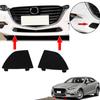 2Pc Front Bumper Lower Grille Tow Hook Eye Cover Caps Pair for Mazda 3 2016-2018