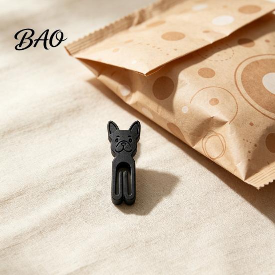 Portable Stationery Tools 10Pcs 3D Printed French Bulldog Chip Clip, Cute Food Bag Clips Office Supplies for Home Snacks, Resealable Kitchen