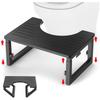 Portable Folding Toilet Stool Adjustable Height Bathroom Step Stool Non-Slip Shower Footstool