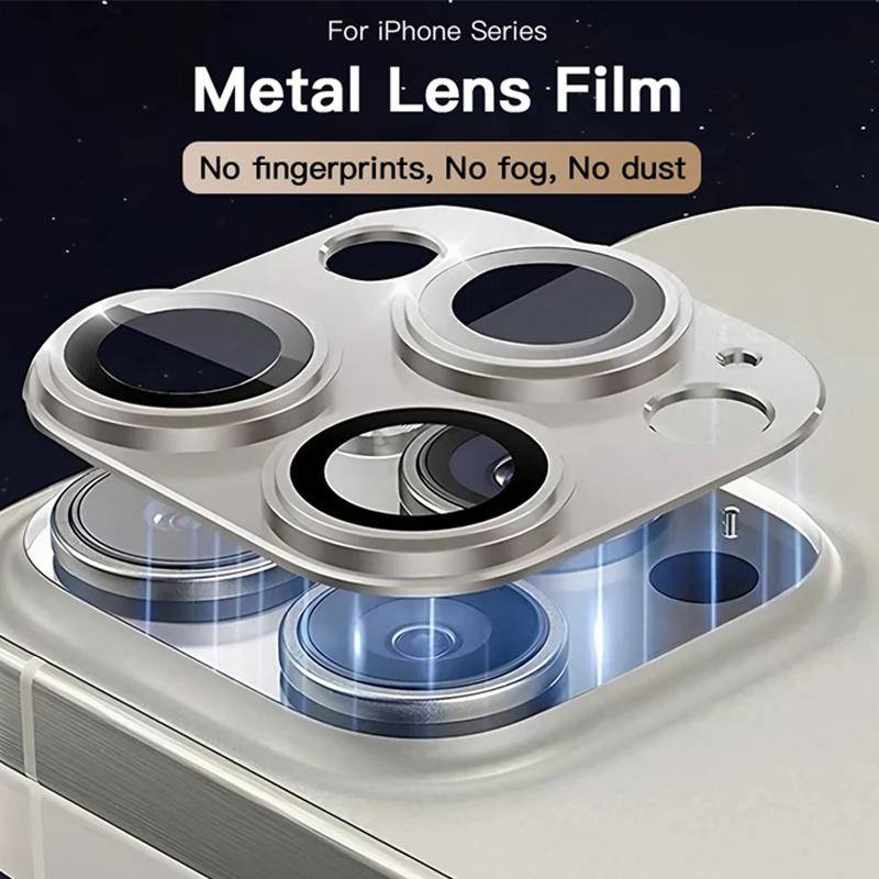 Роскошная металлическая закаленная стеклянная защитная пленка для объектива камеры для iPhone 16 15 14 Plus 13 12 Mini 11 Pro Max Plus, аксессуар для телефона