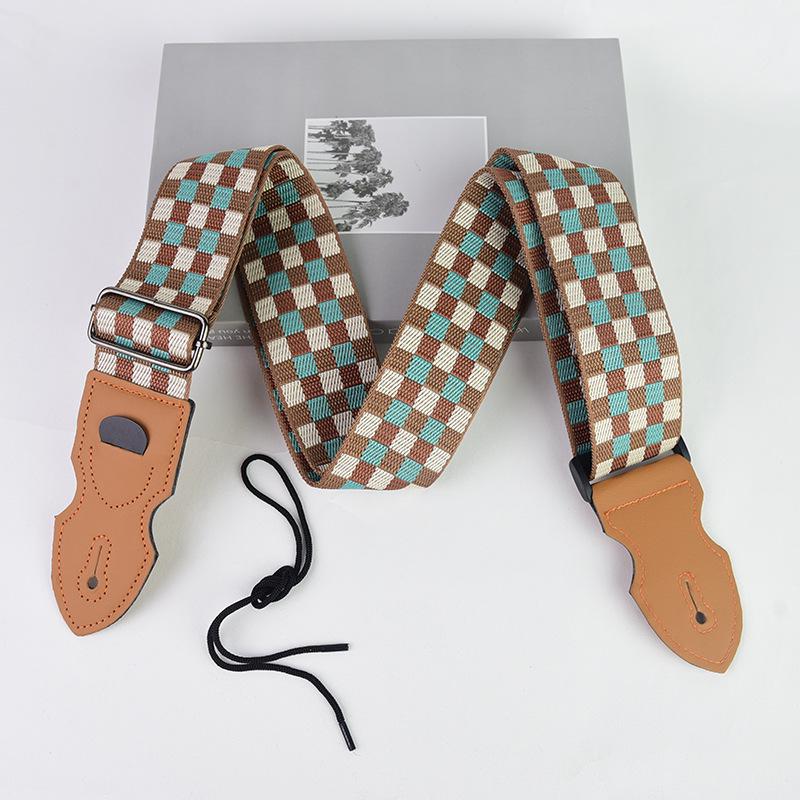 Эбонитовый ремень для укулеле и баса, ретро, с вышивкой и держателем для медиатора