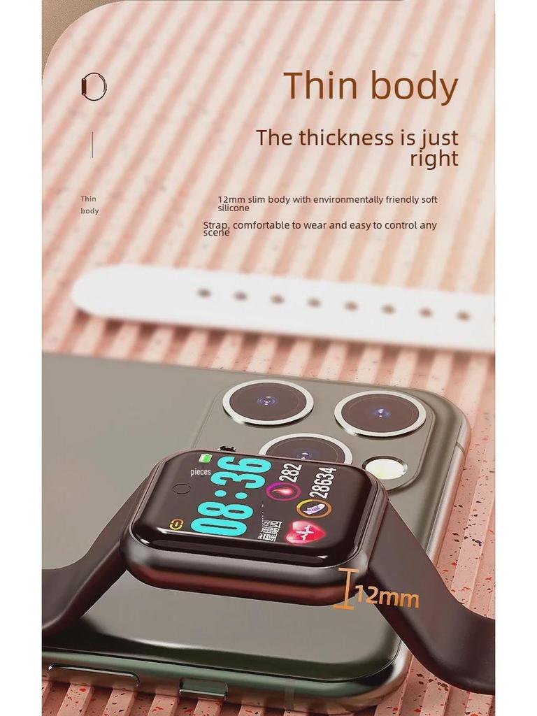 Умные часы D20s: Функции звонков/музыки, спортивный браслет, Bluetooth, счетчик шагов, монитор сердечного ритма и артериального давления.