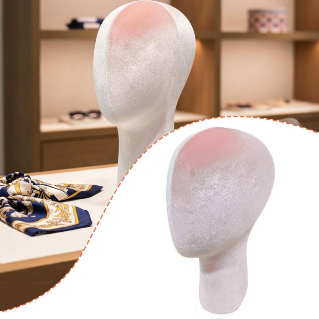 Velvet Mannequin Head Elegant Look Hairpiece Display Bust Lightweight