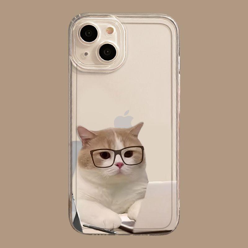 Забавный Рабочий Кот черный Прозрачный Чехол для Телефона Для iPhone 17 16 15 11 12 14 13 Pro Max Mini X XR 7 8 Plus SE4 17E Милые Чехлы Fundas