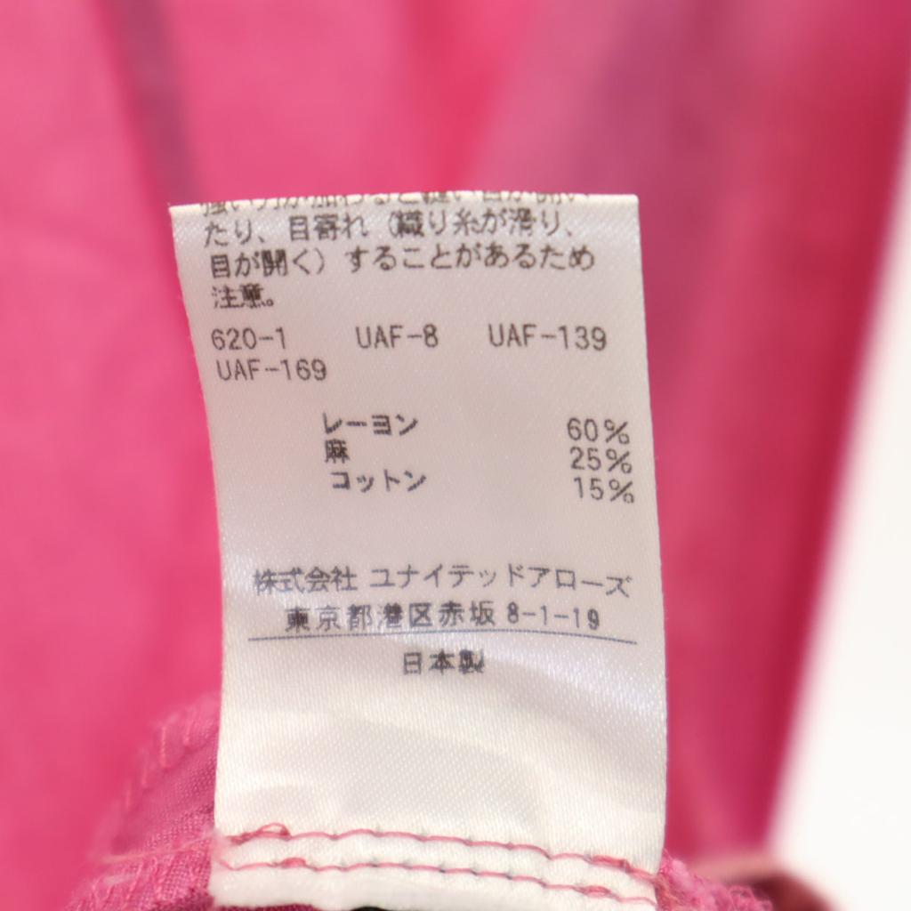 6 BEAUTY & YOUTH UNITED ARROWS Made in Japan Linen Blend tack Pants 36 Women Used