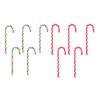 5Pieces Festival Plastic Candy Canes Ornament for Christmas Tree Assorted Color Christmas Party Supplies Decoration
