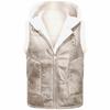 Mens Fleece Lined Puffer Vest Thick Warm Hoodless Casual Sleeveless Jacket Plus Size Winter