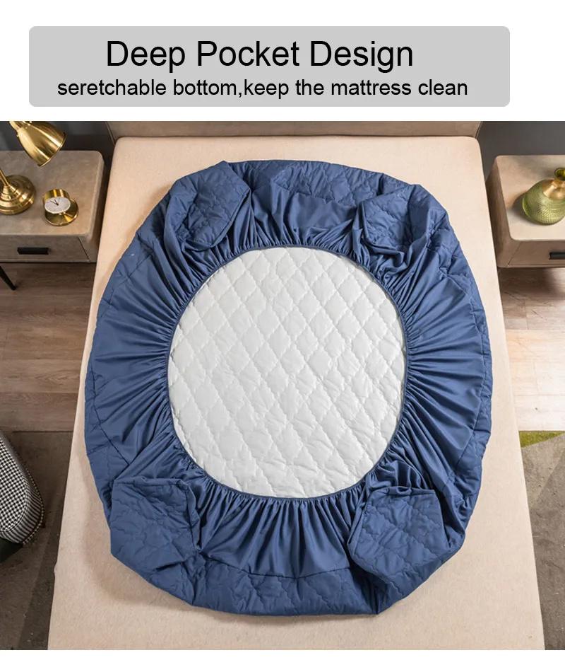 Ticken Cotton Waterproof Bed Sheet Waterproof Fitted Sheet Quilted Mattress Cover Mattress Protector Bedding Mattress Cover