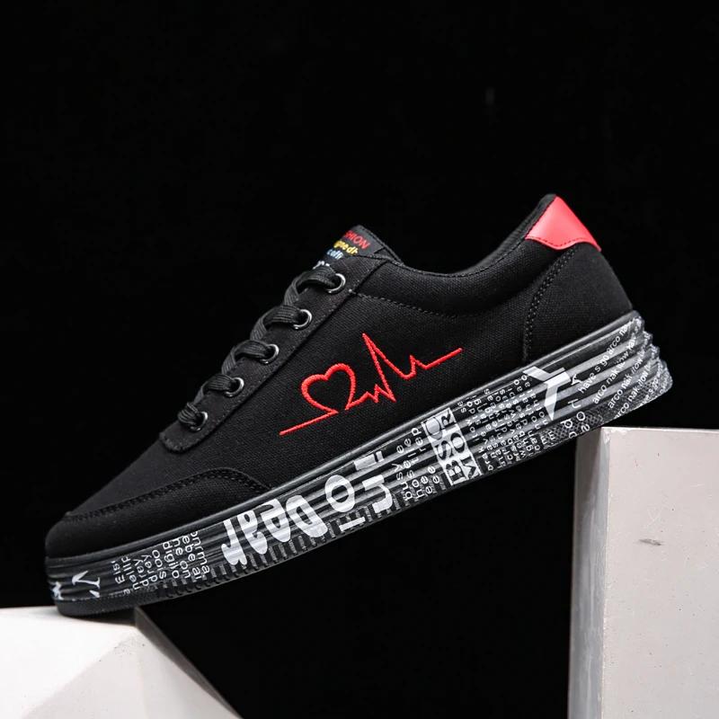 Sneakers Women Black Platform Sneakers Casual Vulcanized Shoes 2024 Autumn Plus Size 35-44 Lover Shoes Zapatillas Mujer Graffiti
