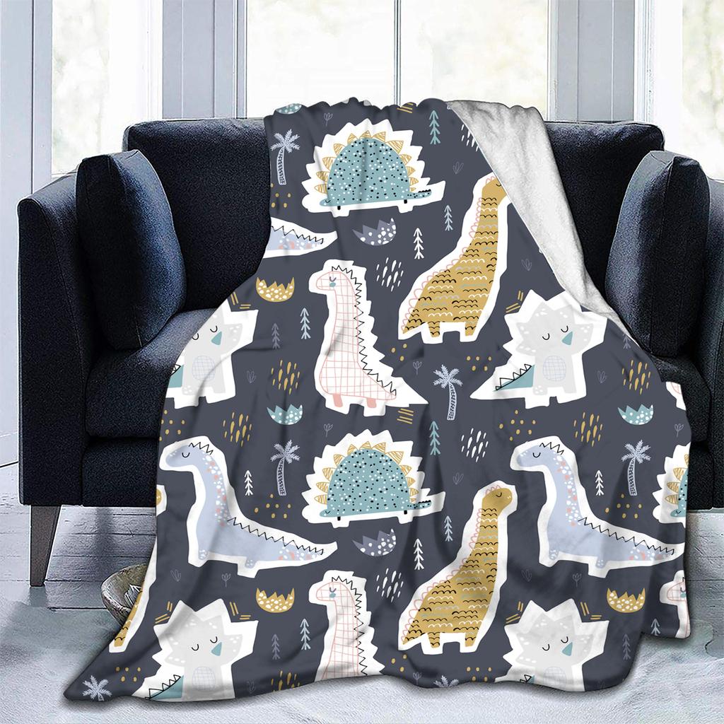 Dinosaur Throw Blanket Kids Boys Animal Flannel Fleece Blanket Dinosaurs Blankets for Couch Sofa Bedroom Living Room