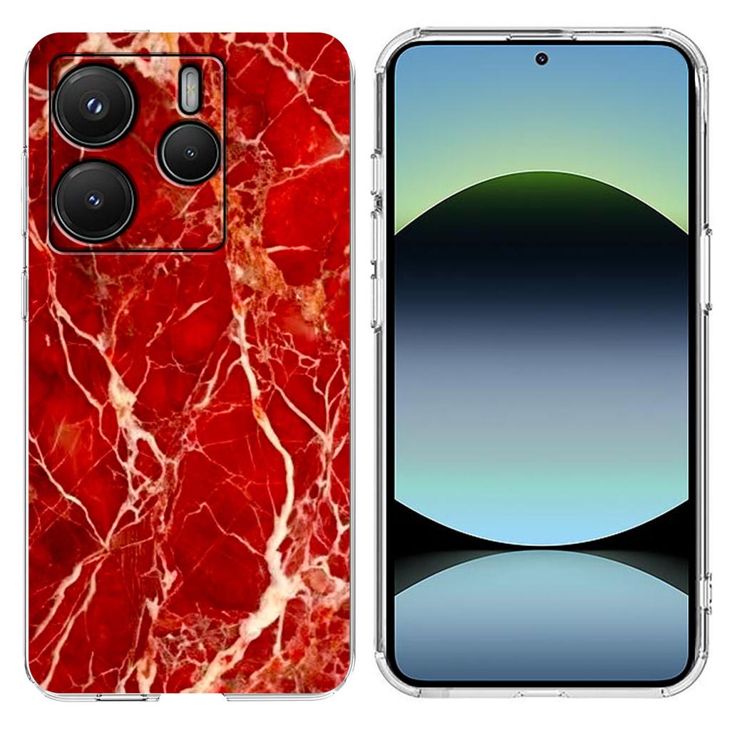 Для Xiaomi Redmi Note 14 4G (164,84мм) Чехол Печать Мраморный Узор Мягкий ТПУ Чехол для Телефона