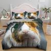 3D Guinea Pig Duvet Cover King Queen Lovely Hamster Bedding Set For Kids Boy Girl Animal Pet Mouse 2/3pcs Polyester Quilt Cover