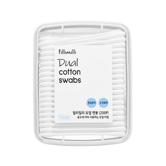 Filimili Dual Cotton Swab 200P, Korean Cosmetics