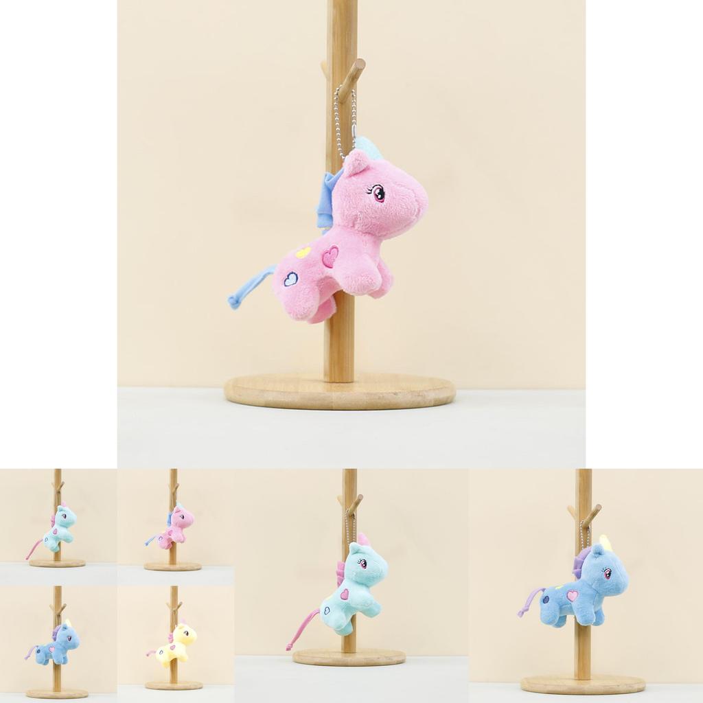 Charming Colorful Unicorn Plush Keychain Lovely Stuffed Animal Ideal For Gifts