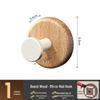 Seamless Walnut Bathroom Door Hook - Strong, No-Drill Adhesive for Clothes