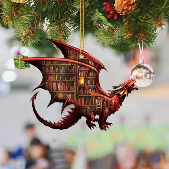 Рождественский кулон в виде зеркала заднего вида, подвесное украшение со шнурком, легко подвешивается, устойчив к выцветанию, подвеска в виде собаки, украшение на рождественскую елку