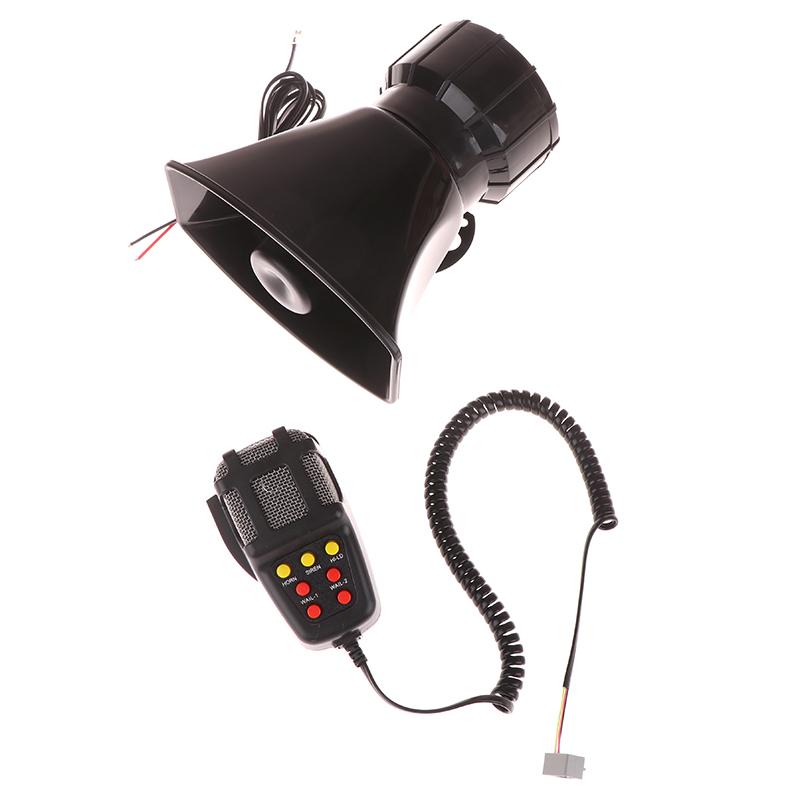 7-Sound Loud Car Warning Alarm Truck Alarm Loudspeaker 12V Siren Air Horn 110Db Megaphone Police Firemen Car Warning Alarm