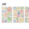 Removable Window Decoration 4 Sheets Rainbow Flower Clings Small Iridescent Prism Glass Surface Sticker Anti-Collision Static PVC Decals for