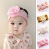Baby Headband Cute Sweet Flower Newborn Girl Hair Bands Headwear Solid Color Elastic Kids Accessories Photography Props