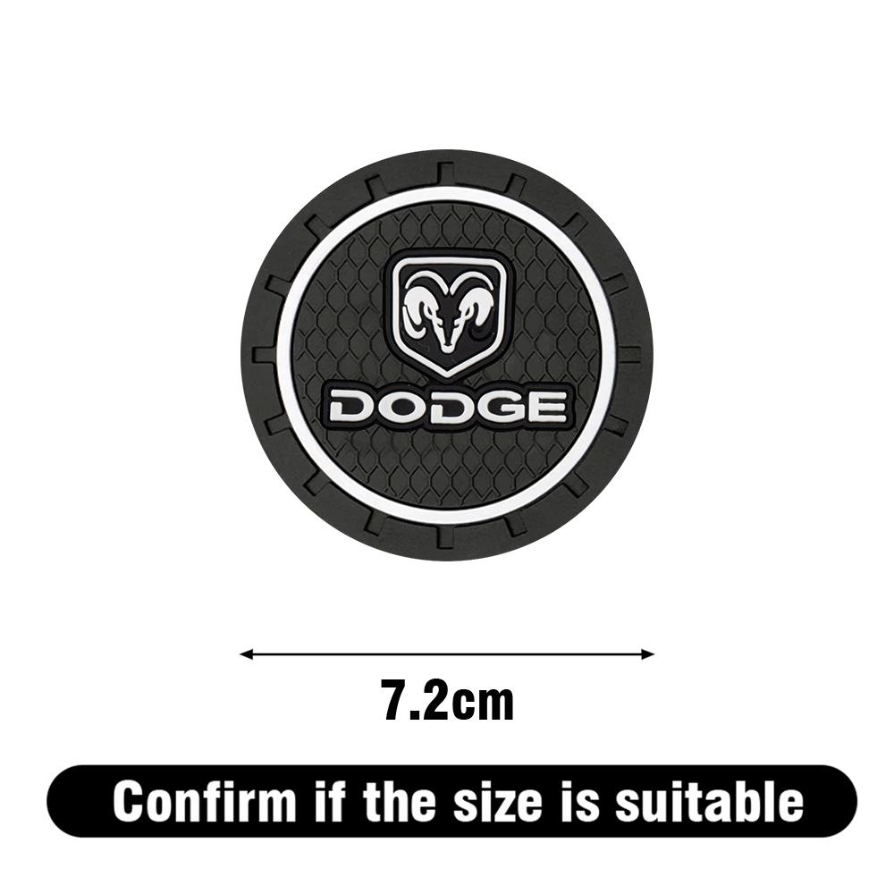 1/2Pcs Car Silicone Coaster Anti-slip Pad Silicone Mat Accessories For Dodge Durango Caliber Dakota Neon SXT Nitro Ram SRT Colt U666
