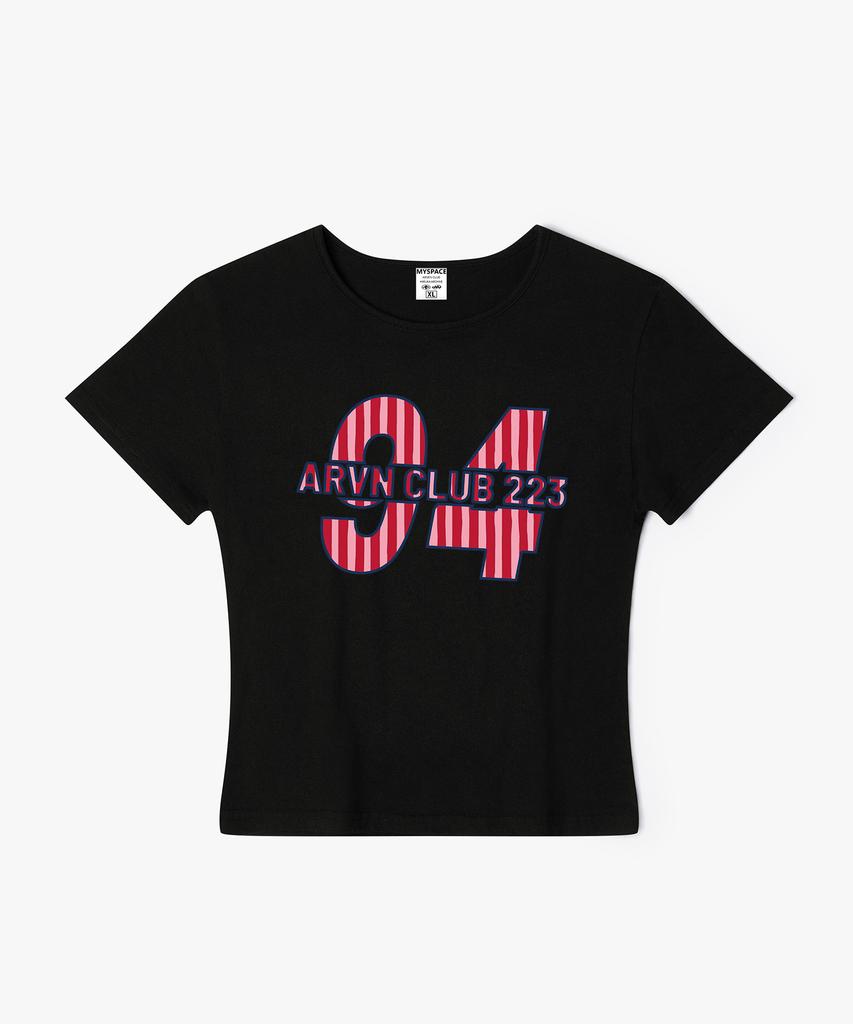 Женская приталенная футболка с коротким рукавом Aleubenkeulleob Surf Stripe Number