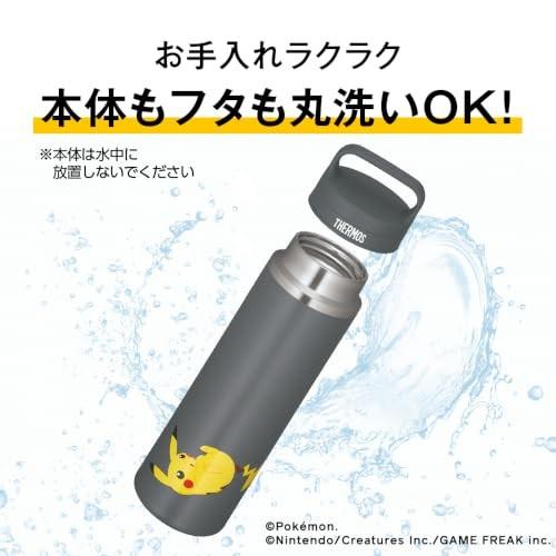ТЕРМОС Pokémon Snorlax 800 мл Вакуумная изоляция Мобильная кружка Серо-зеленый fm Япония