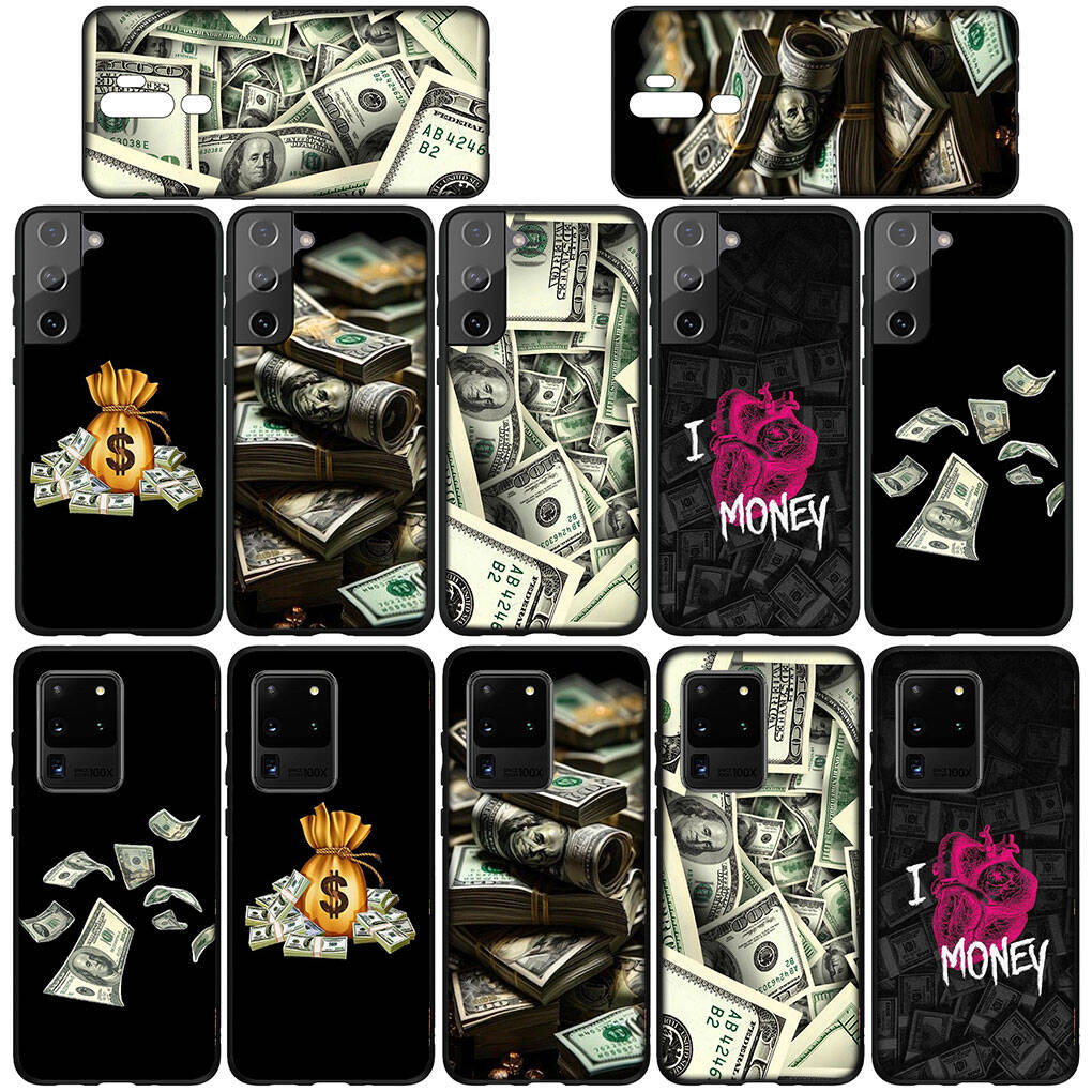 for Samsung Galaxy S25 S24 iPhone 17 16 15 Xiaomi Redmi Note 14 13 12 11 Plus Pro Max XR A37 Phone Case Wallpaper Art Money 100 Dollars OPPO Huawei